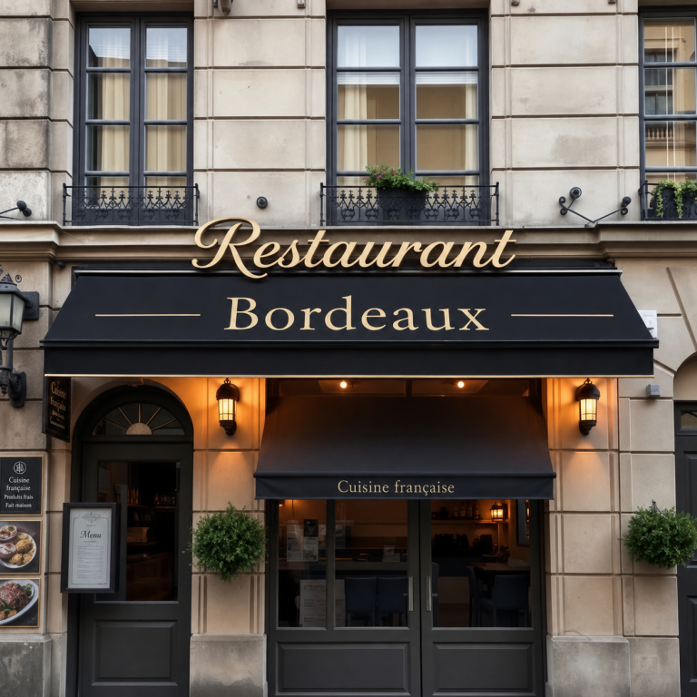 Façade d’un restaurant à Bordeaux
