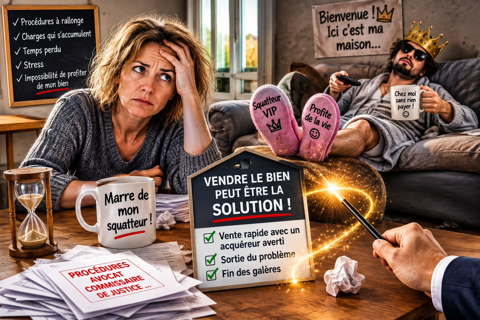 Propriétaire confronté à un bien squatté - Marre de mon squatteur