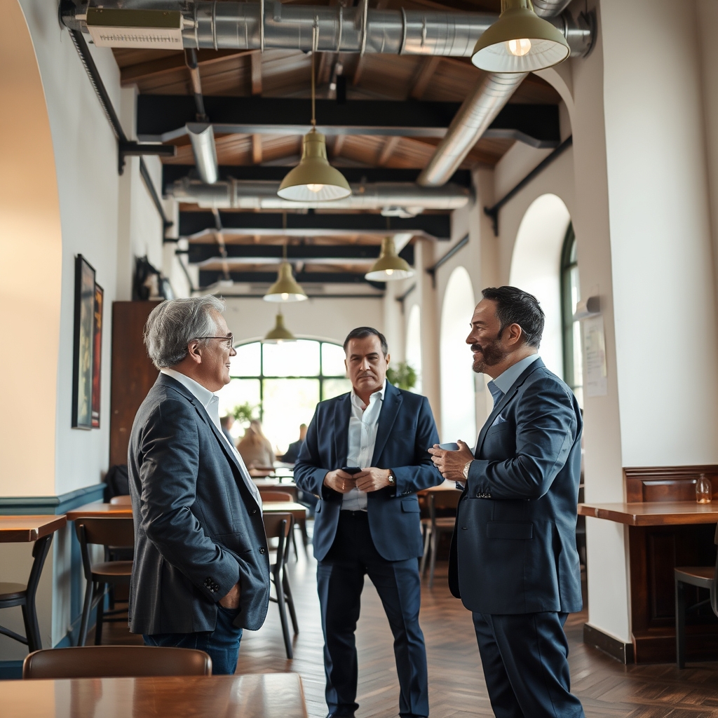 Visite d’un actif professionnel par un investisseur et un professionnel de l’immobilier