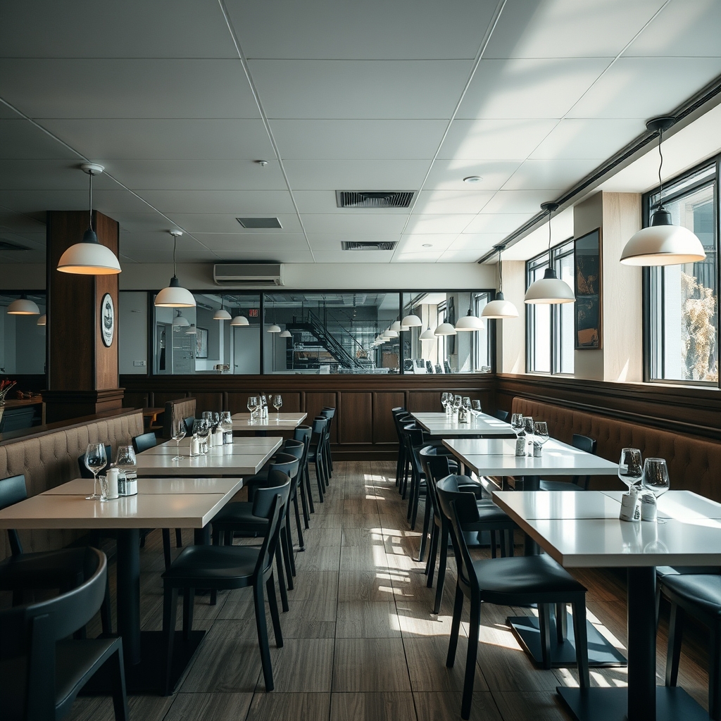 Restaurant vide illustrant la rentabilité et le loyer supportable d’une future exploitation