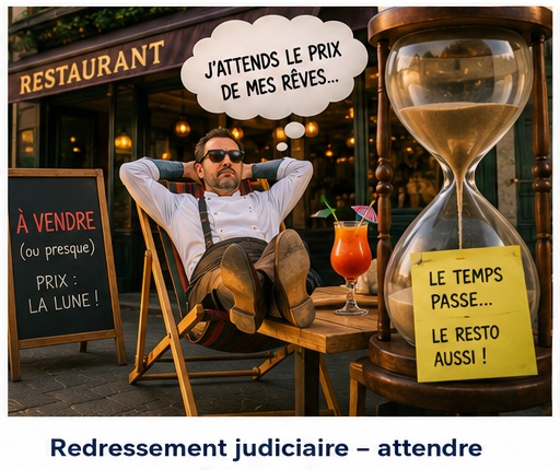 Redressement judiciaire et attente du bon prix
